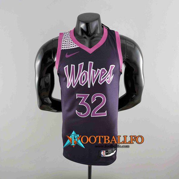 Camisetas Minnesota Timberwolves (TOWNS #32) Negro/Violeta