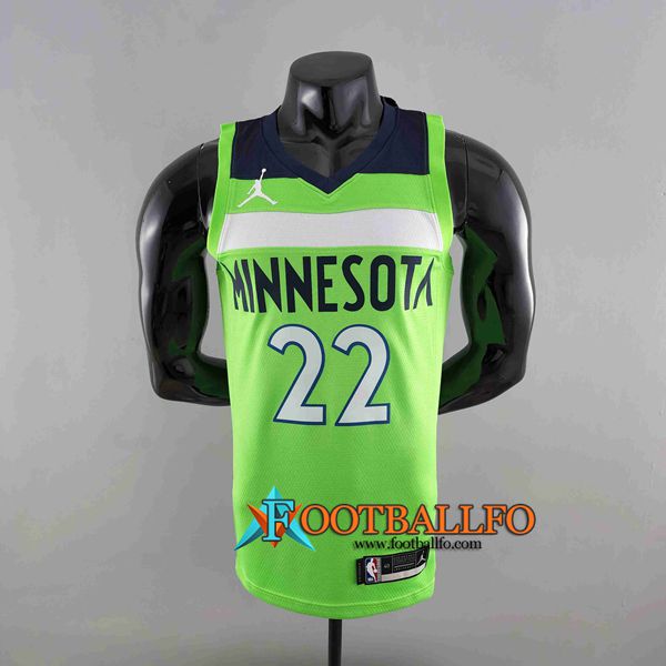 Camisetas Minnesota Timberwolves (WIGGINS #22) Verde Air Jordan