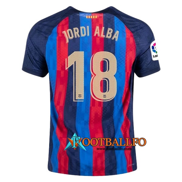 Camisetas De Futbol FC Barcelona (JORDI ALBA #18) 2022/23 Primera