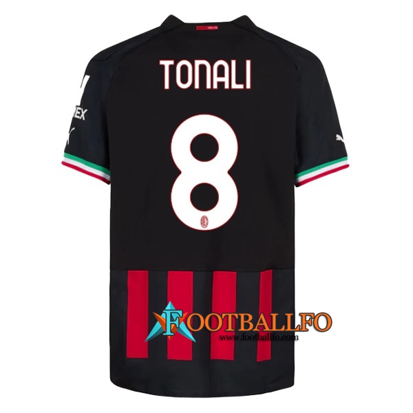 Camisetas De Futbol AC Milan (TONALI #8) 2022/23 Primera