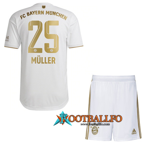 Camisetas De Futbol Bayern Munich (MÜLLER #25) Ninos Segunda 2022/23