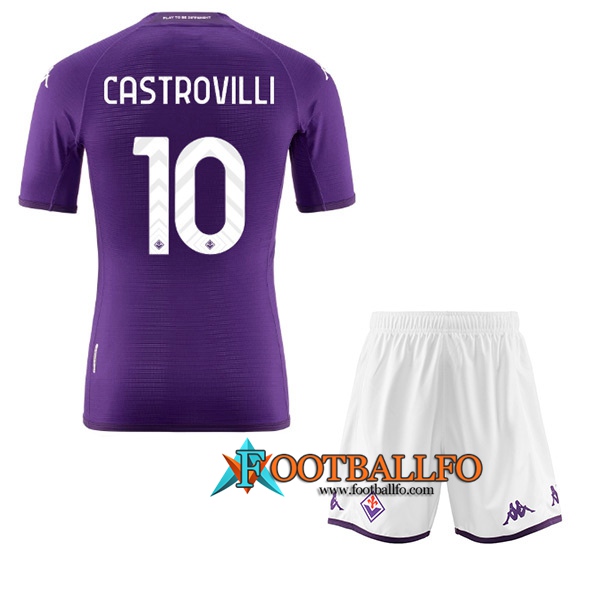 Camisetas De Futbol ACF Fiorentina (CASTROVILLI #10) Ninos Primera 2022/23