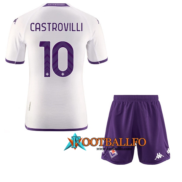 Camisetas De Futbol ACF Fiorentina (CASTROVILLI #10) Ninos Segunda 2022/23