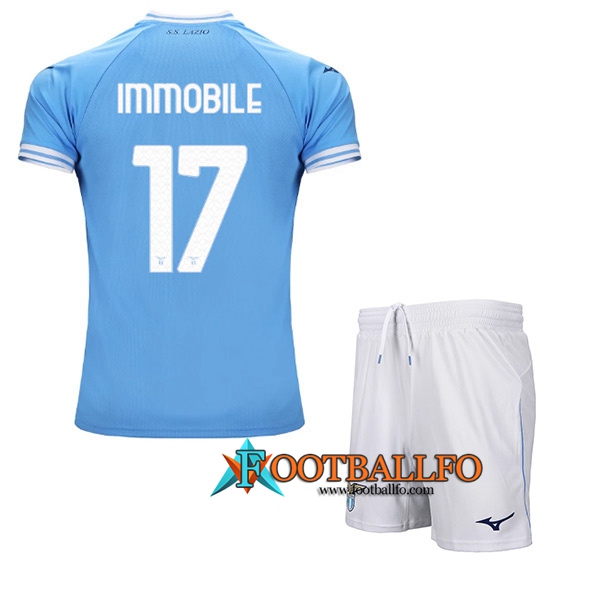 Camisetas De Futbol SS Lazio (IMMOBILE #17) Ninos Primera 2022/23