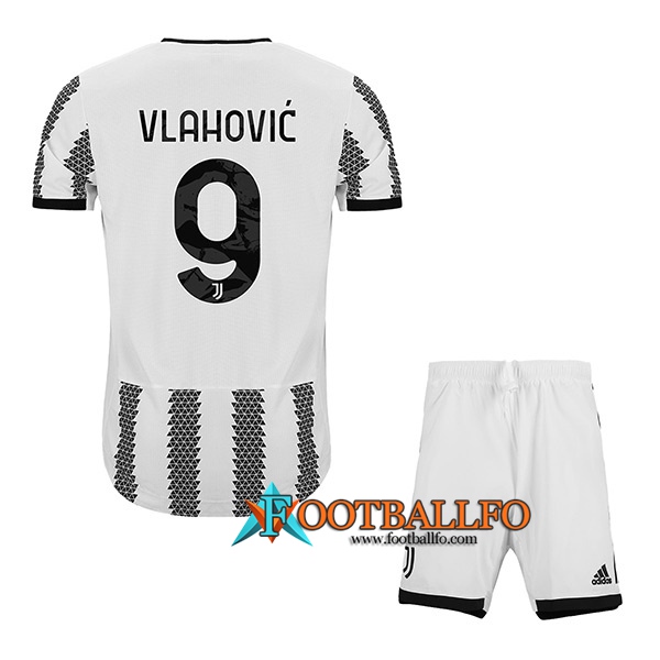 Camisetas De Futbol Juventus (VLAHOVIĆ #9) Ninos Primera 2022/23