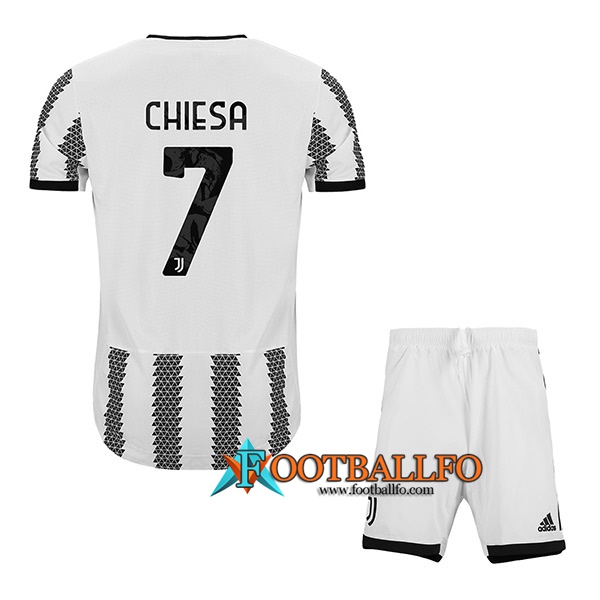Camisetas De Futbol Juventus (CHIESA #7) Ninos Primera 2022/23