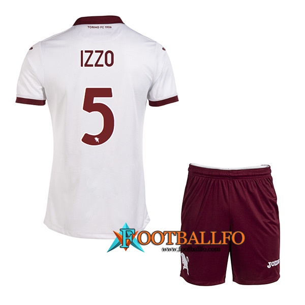 Camisetas De Futbol Torino (IZZO #5) Ninos Segunda 2022/23