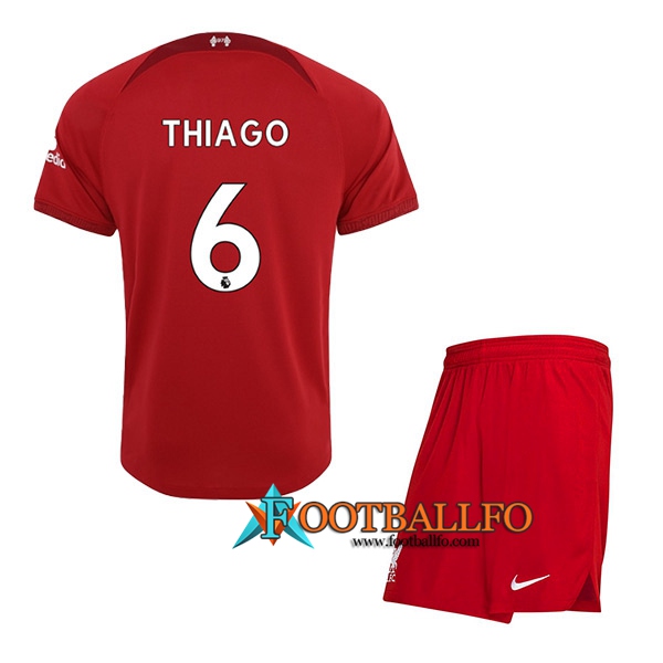 Camisetas De Futbol Liverpool (THIAGO #6) Ninos Primera 2022/23