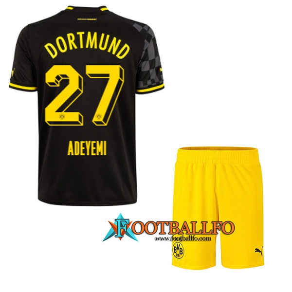 Camisetas De Futbol Dortmund BVB (ADEYEMI #27) Ninos Segunda 2022/23