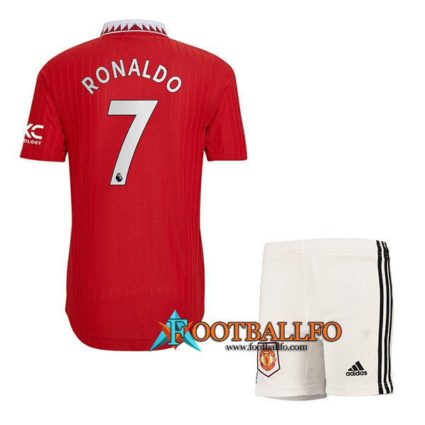 Camisetas De Futbol Manchester United (RONALDO #7) Ninos Primera 2022/23
