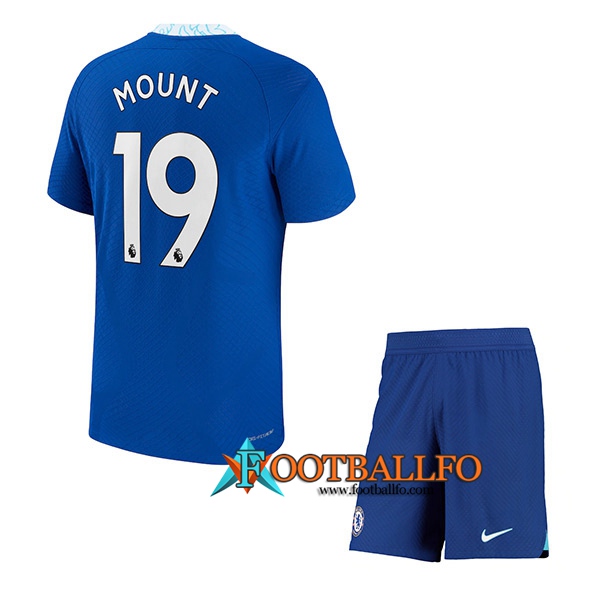 Camisetas De Futbol FC Chelsea (MOUNT #19) Ninos Primera 2022/23
