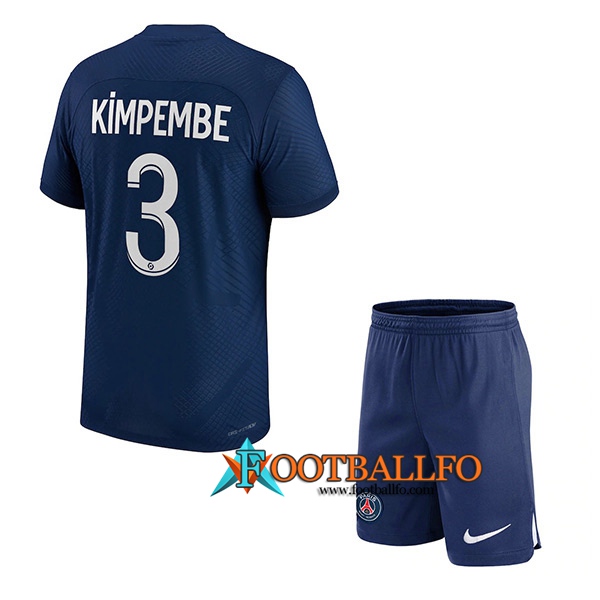 Camisetas De Futbol PSG (KIMPEMBE #3) Ninos Primera 2022/23
