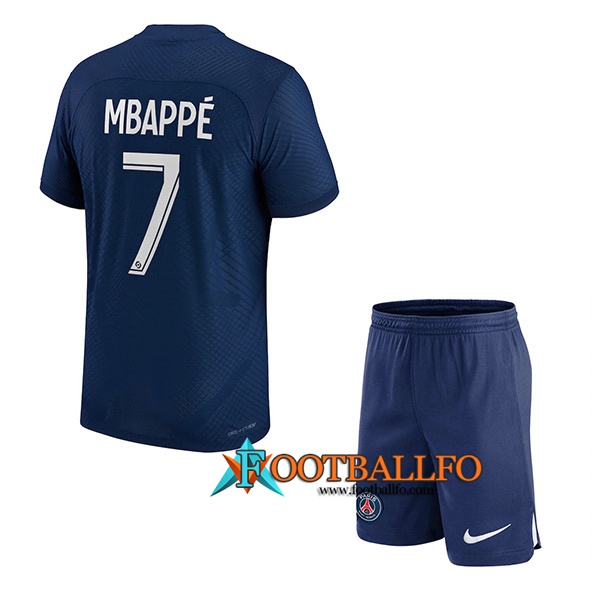 Camisetas De Futbol PSG (MBAPPÉ #7) Ninos Primera 2022/23