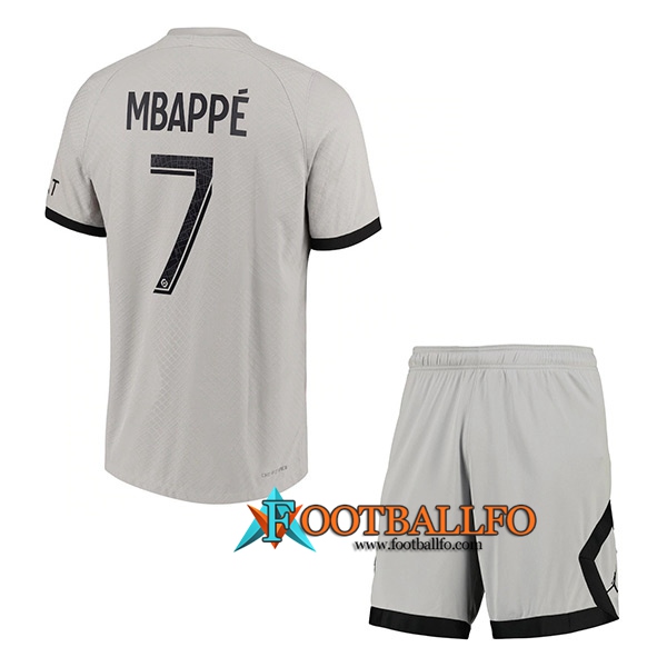Camisetas De Futbol PSG (MBAPPÉ #7) Ninos Segunda 2022/23