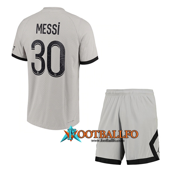 Camisetas De Futbol PSG (MESSI #30) Ninos Segunda 2022/23
