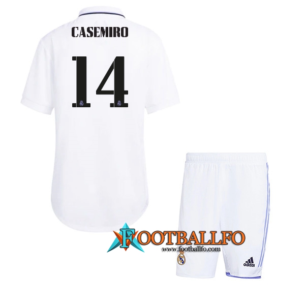 Camisetas De Futbol Real Madrid (CASEMIRO #14) Ninos Primera 2022/23