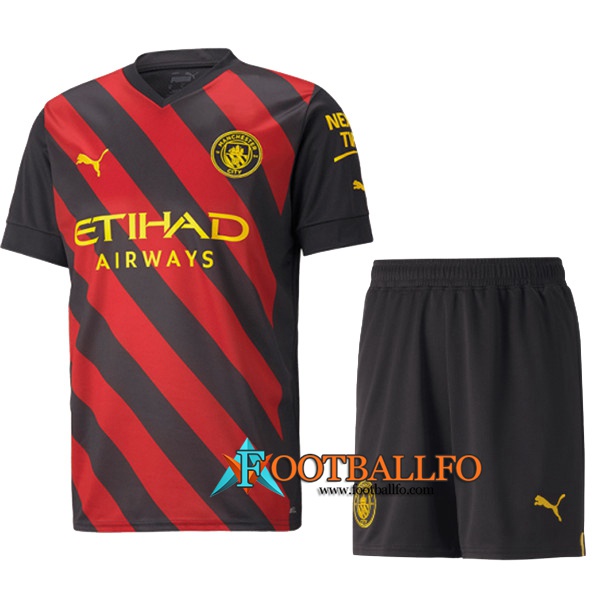 Nueva Camisetas De Futbol Manchester City Ninos Segunda 2022/2023