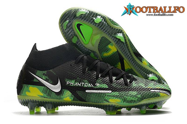 Nike Botas De Fútbol Phantom GT2 Dynamic Fit Elite FG Negro/Verde