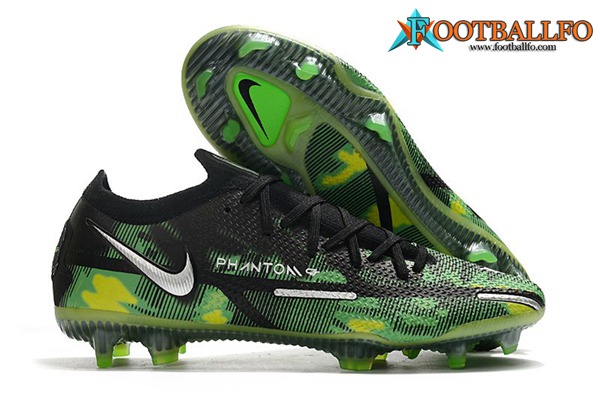 Nike Botas De Fútbol Phantom GT2 Elite FG Negro/Verde