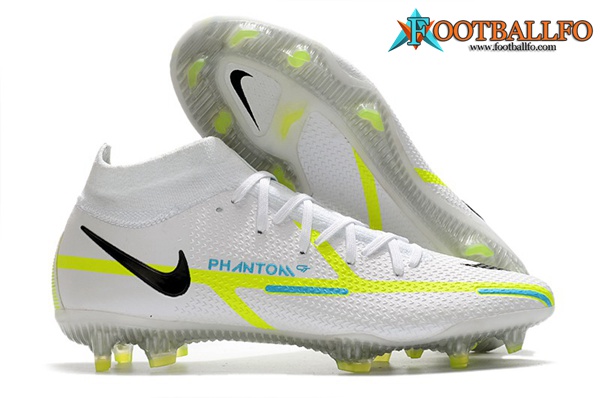 Nike Botas De Fútbol Phantom GT2 Dynamic Fit Elite FG Blanco/Verde