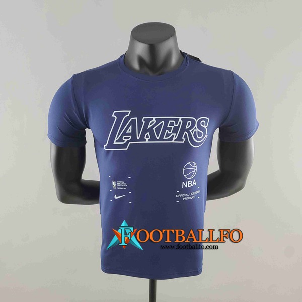 NBA Los Angeles Lakers T-Shirt Negro Azul marino #K000227