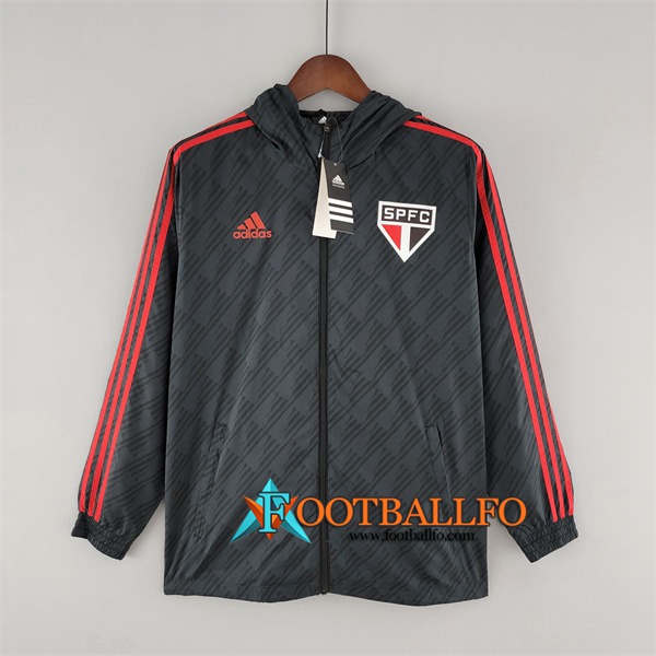 Rompevientos Sao Paulo FC Negro/Rojo 2022/2023
