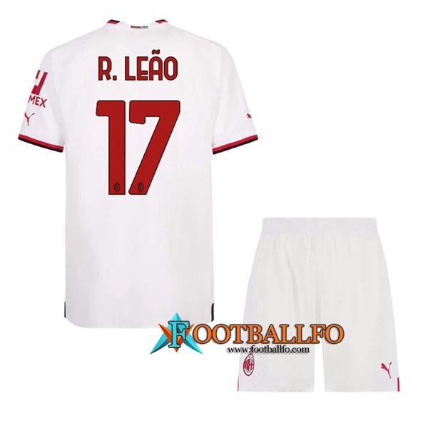 Camisetas De Futbol AC Milan (R.-LEÃO #17) Ninos Segunda 2022/2023