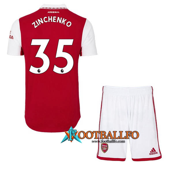 Camisetas De Futbol Arsenal (ZINCHENKO #35) Ninos Primera 2022/2023