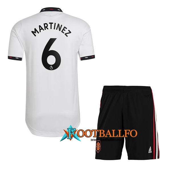 Camisetas De Futbol Manchester United (MARTÍNEZ #6) Ninos Segunda 2022/2023