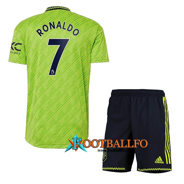 Camisetas De Futbol Manchester United (RONALDO #7) Ninos Tercera 2022/2023