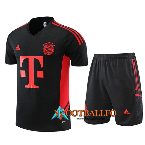 Camiseta Entrenamiento+ Cortos Bayern Munich Negro 2022/2023
