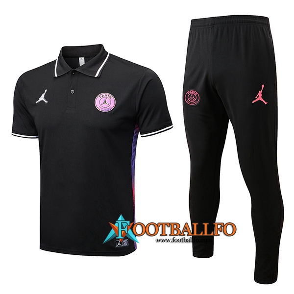 Camiseta Polo Jordan PSG Negro/Gris 2022/2023