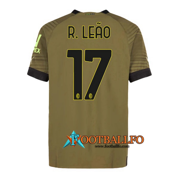Camisetas De Futbol AC Milan (R. LEÃO #17) 2022/2023 Tercera