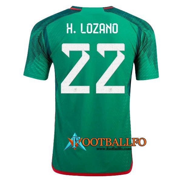 Camiseta Equipo Nacional México (H. LOZANO #22) 2022/2023 Primera