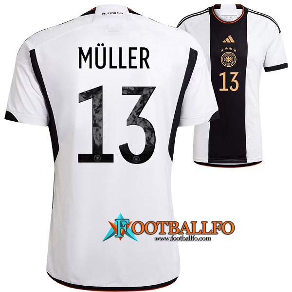 Camiseta Equipo Nacional Alemania (MÜLLER #13) 2022/2023 Primera
