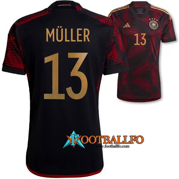 Camiseta Equipo Nacional Alemania (MÜLLER #13) 2022/2023 Segunda