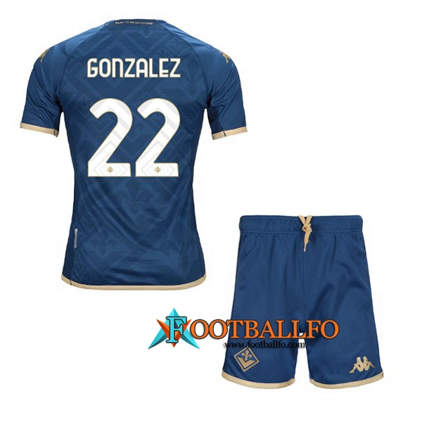 Camisetas De Futbol ACF Fiorentina (GONZALEZ #22) Ninoss Tercera 2022/2023