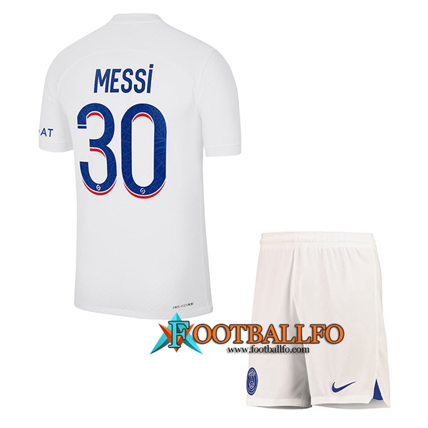 Camisetas De Futbol PSG (MESSI #30) Ninoss Tercera 2022/2023