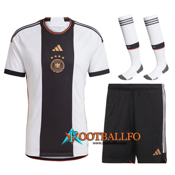 Camisetas De Futbol Alemania Primera (Cortos + Calcetines) Copa Del Mundo 2022