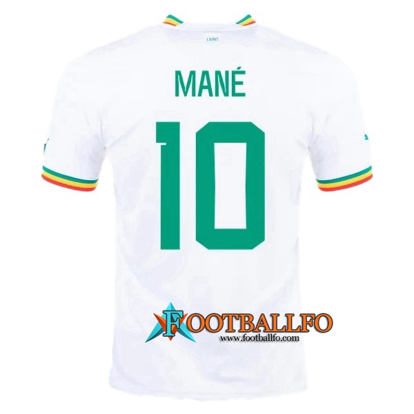 Camisetas De Futbol Sénégal (MANE #10）Copa Del Mundo 2022 Primera