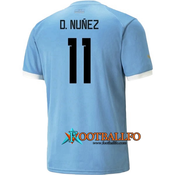 Camisetas De Futbol Uruguay (D.NUÑEZ #11）Copa Del Mundo 2022 Primera