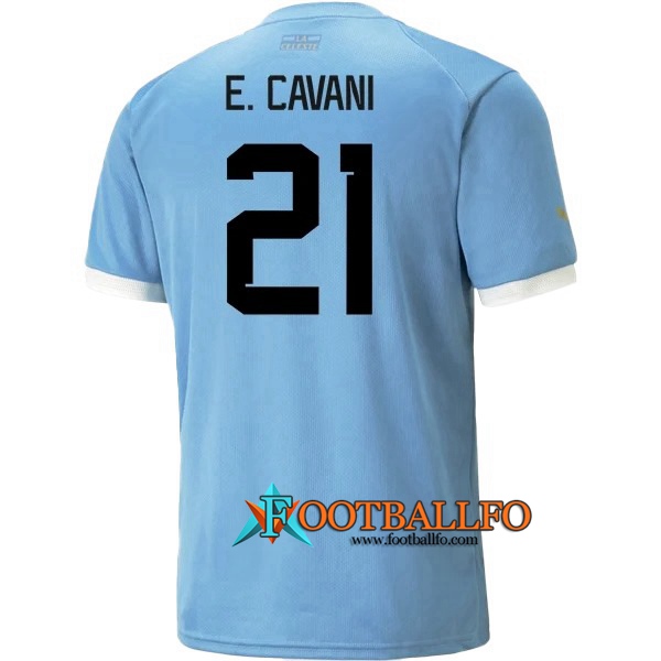 Camisetas De Futbol Uruguay (E.CAVANI #21）Copa Del Mundo 2022 Primera