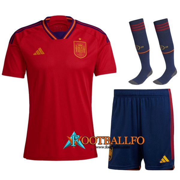 Camisetas De Futbol Foot España Primera (Cortos + Calcetines) 2022/2023