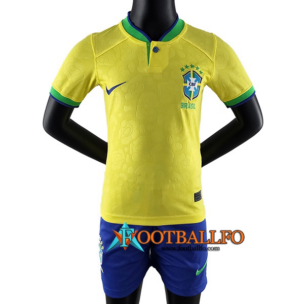 Nueva Camisetas De Futbol Brasil Ninos Primera 2022/2023