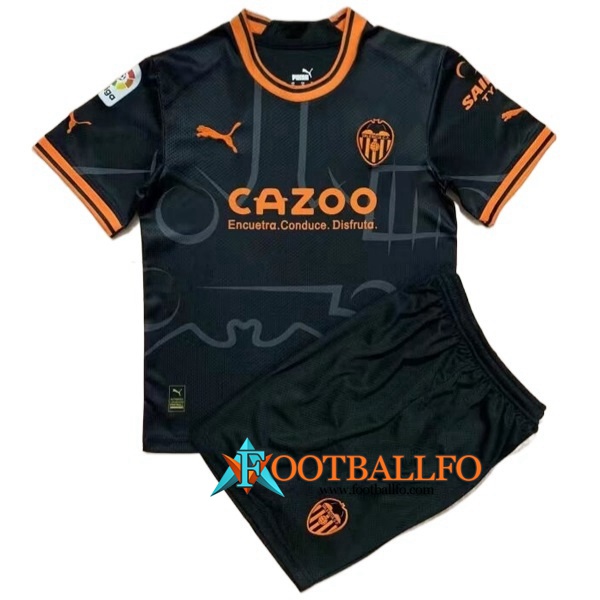 Nueva Camisetas De Futbol Valencia CF Ninos Segunda 2022/2023