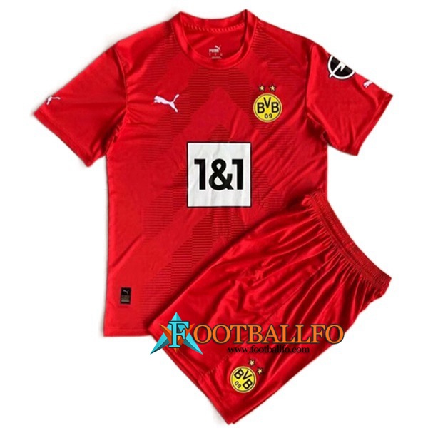 Nueva Camisetas De Futbol Dortmund Ninos Portero Rojo 2022/2023