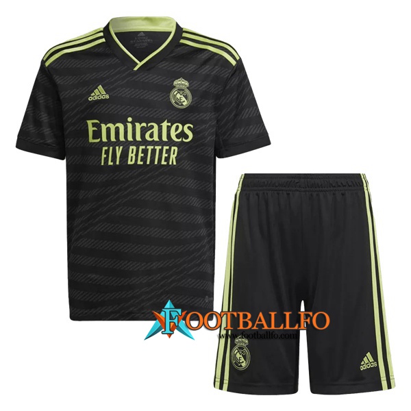 Nueva Camisetas De Futbol Real Madrid Ninos Tercera 2022/2023