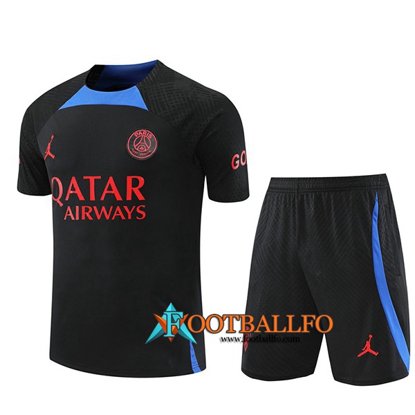 Camiseta Entrenamiento + Cortos Jordan PSG Negro 2022/2023