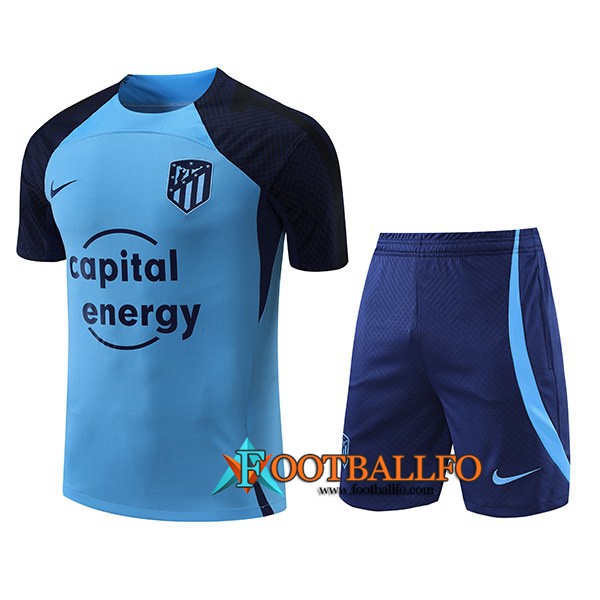 Camiseta Entrenamiento + Cortos Atletico Madrid Azul 2022/2023