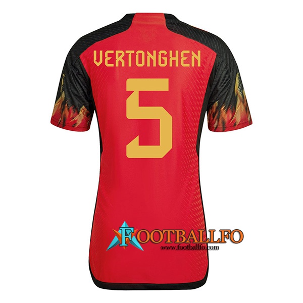 Camiseta Nacional Bélgica (VerdeONGHEN #5) 2022/2023 Primera